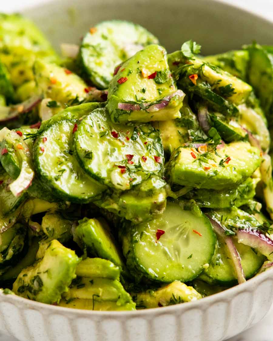 Close up of Avocado Salad