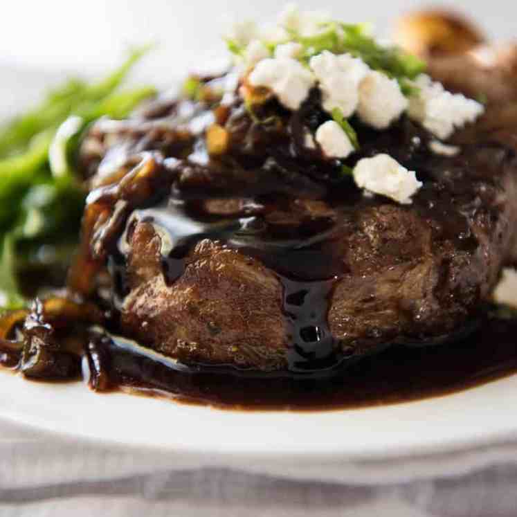 These Balsamic Pork Chops are fantastic for midweek meals - so fast and easy! The sweet tangy balsamic glaze is incredible! www.recipetineats.com