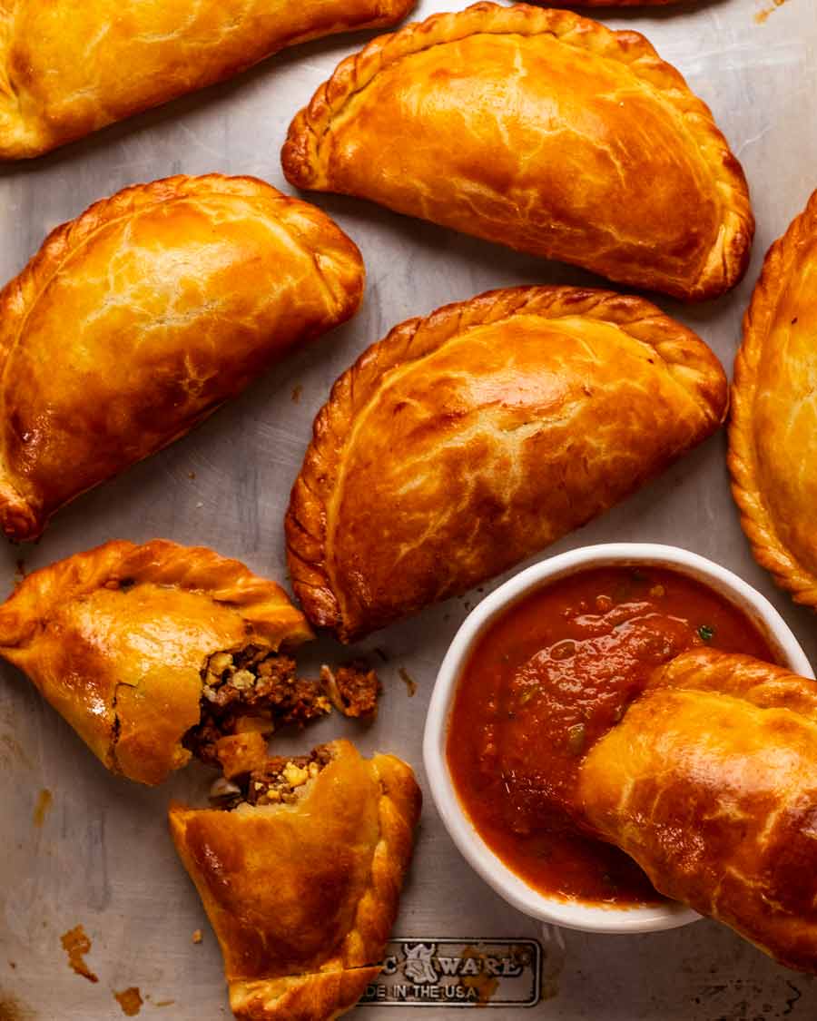 Freshly cooked Beef empanadas