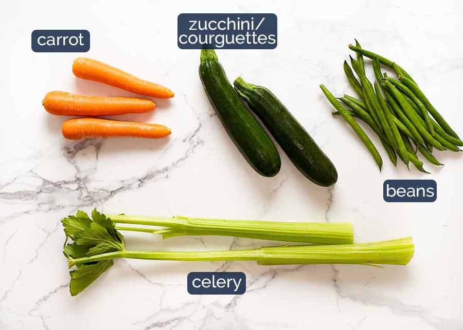 Ingredients in Beef and Lentil Soup (ground beef / beef mince)