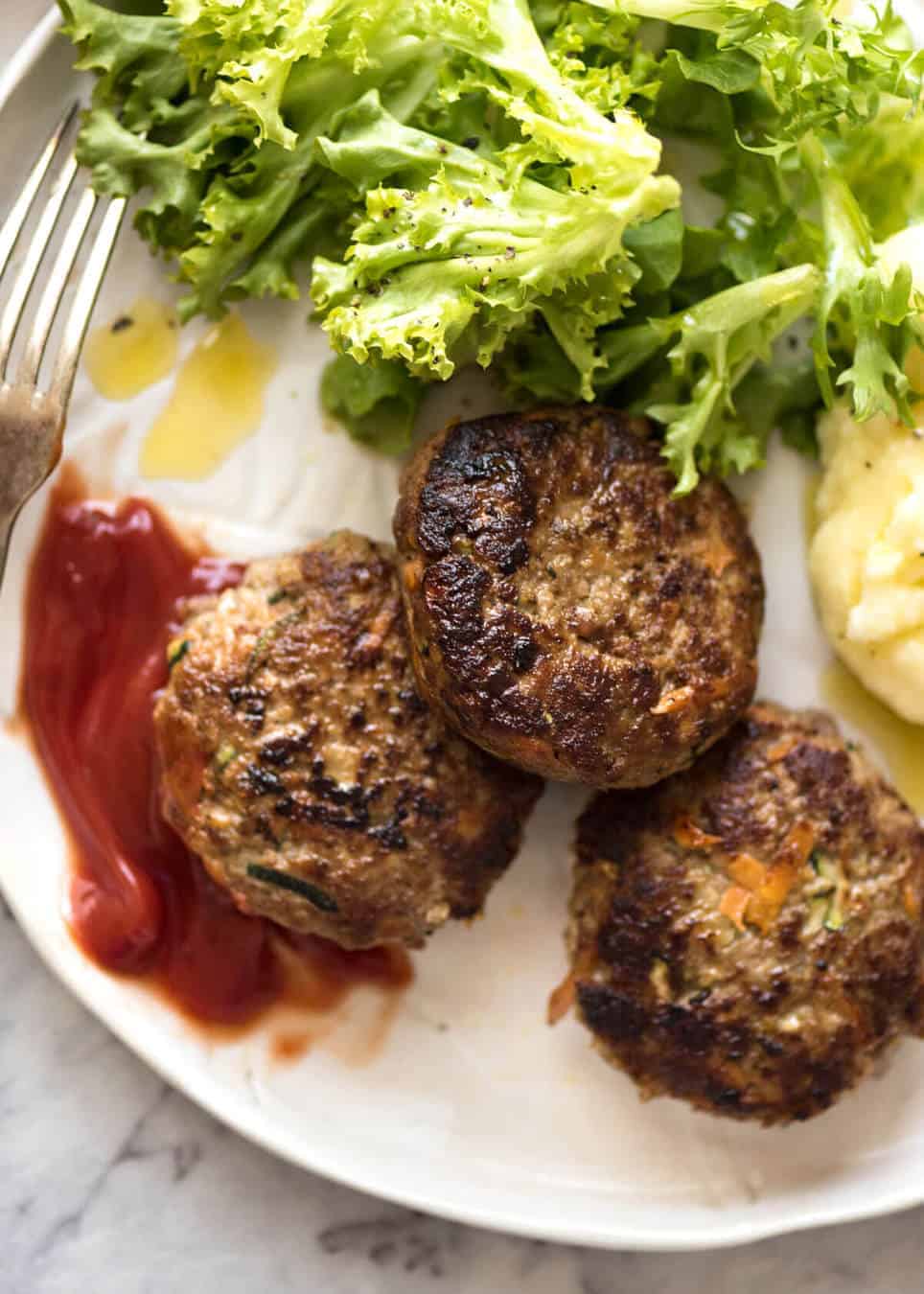 This is how to make plump, juicy, extra tasty rissoles with hidden veggies! www.recipetineats.com