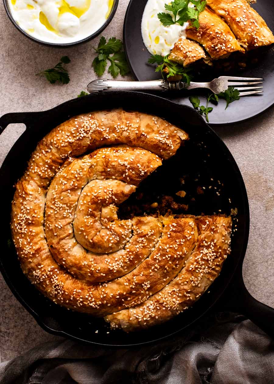 Freshly made Borek ready to be served