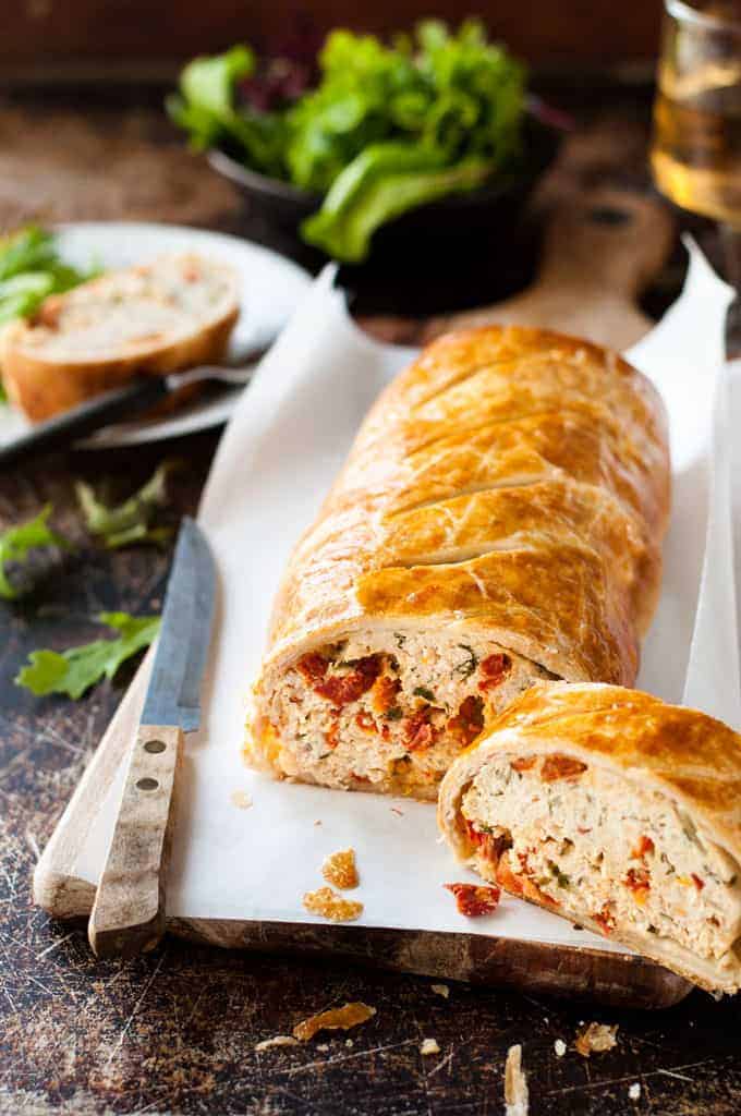 Sliced Chicken Meatloaf Wellington