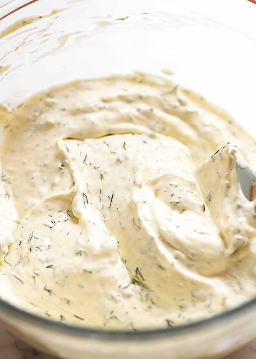 Creamy Dill Sauce for Christmas Baked Salmon