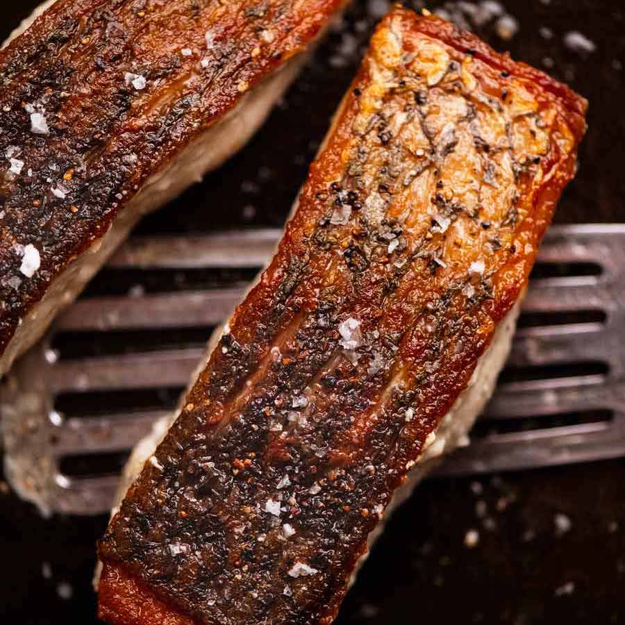 Close up photo of Crispy Skin Barramundi