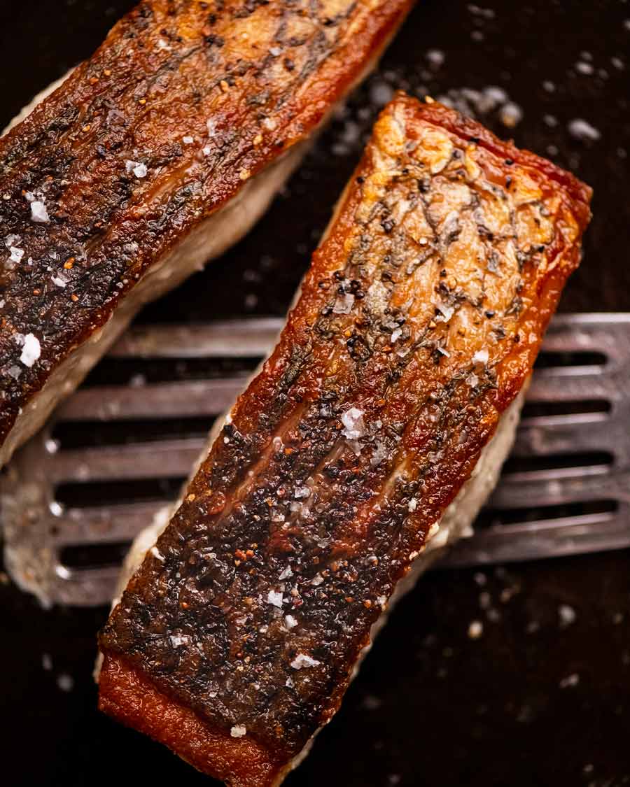 Close up photo of Crispy Skin Barramundi