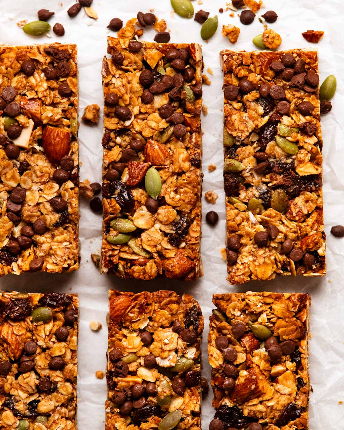 Freshly made Crunchy muesli bars