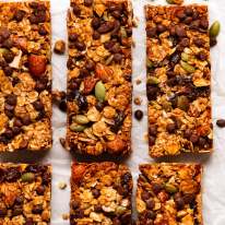 Freshly made Crunchy muesli bars