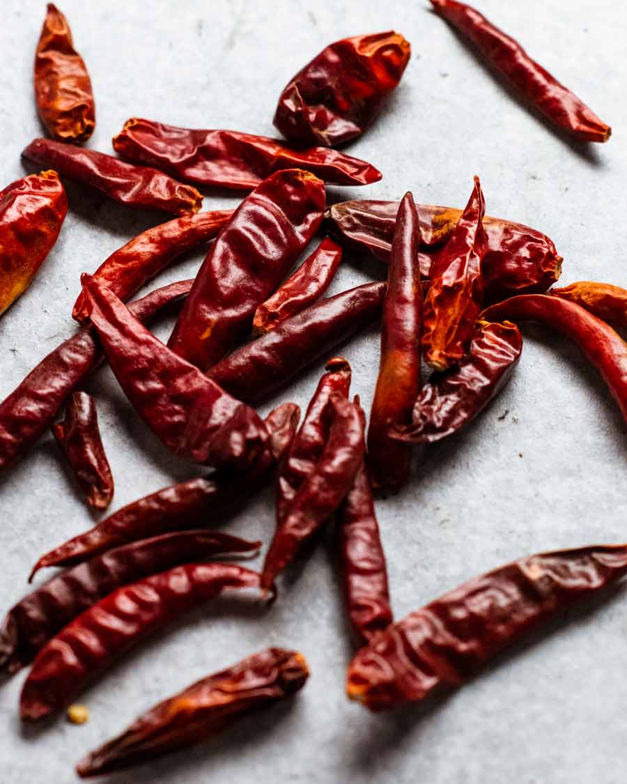 Dried red chillies