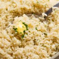 Close up photo of Garlic rice