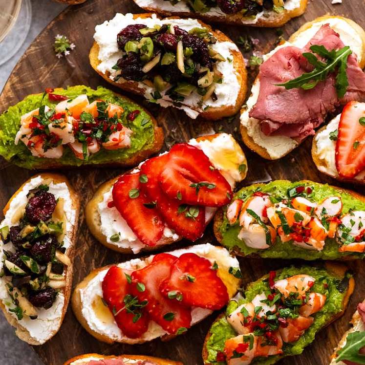 Holiday Crostini Topping Ideas