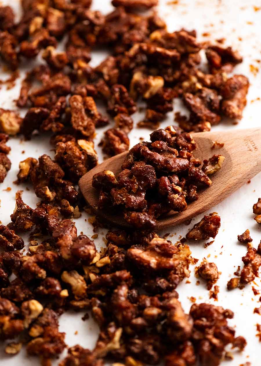 Honey Cinnamon Walnuts for Pomegranate Salad