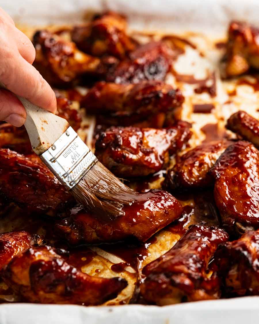 Basting Honey Soy Wings