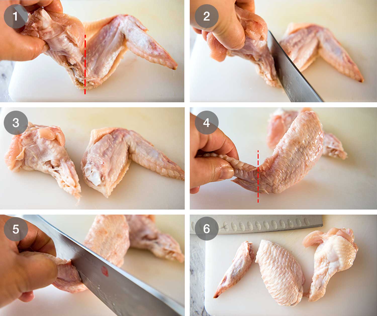 How to cut chicken wings