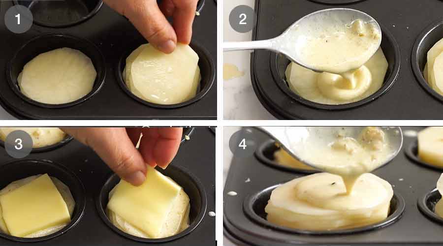 How to make Mini Potato Dauphinoise - Gratin Stacks