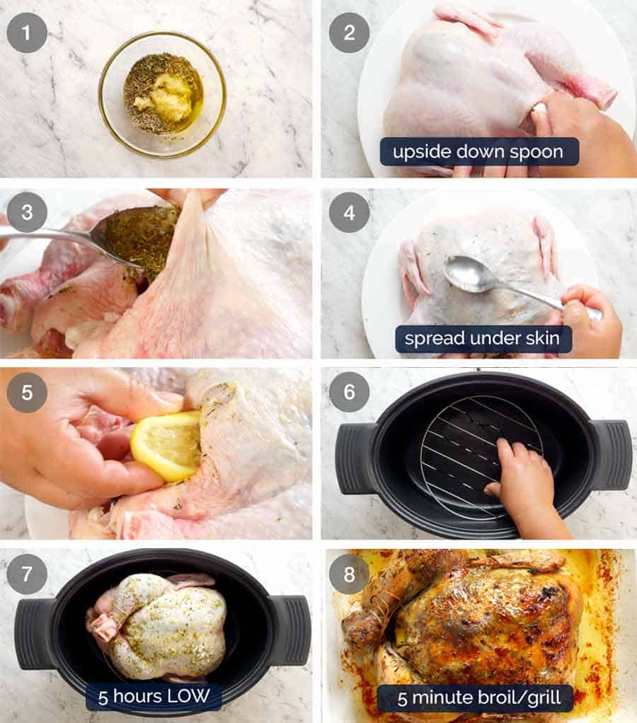 How to make a whole chicken in a slow cooker