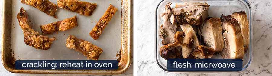 How to reheat pork crackling