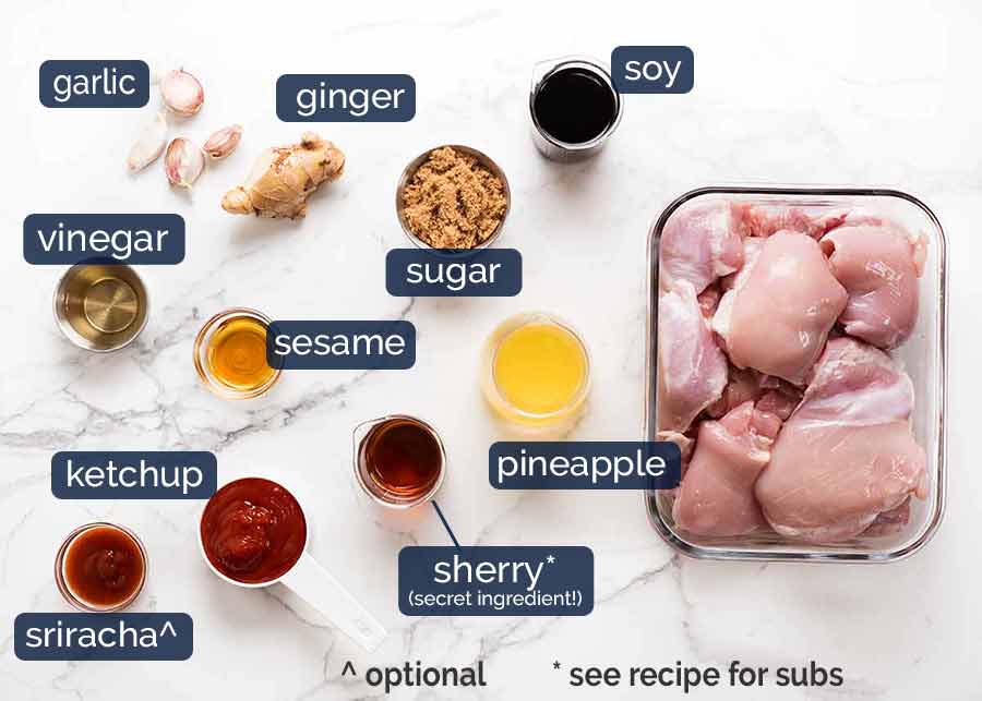 Hawaiian Huli Huli Chicken marinade ingredients