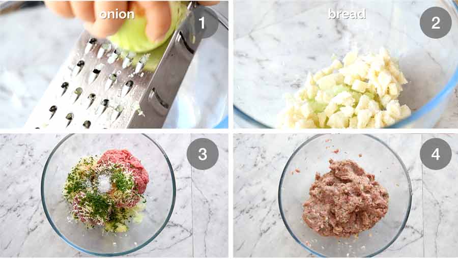 Meat mixture for Italian Meatballs