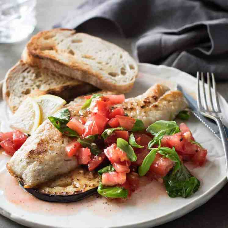 Italian Fish with Spicy Salsa - Fresh, full of flavour and fast to make, it's Italy on a plate!