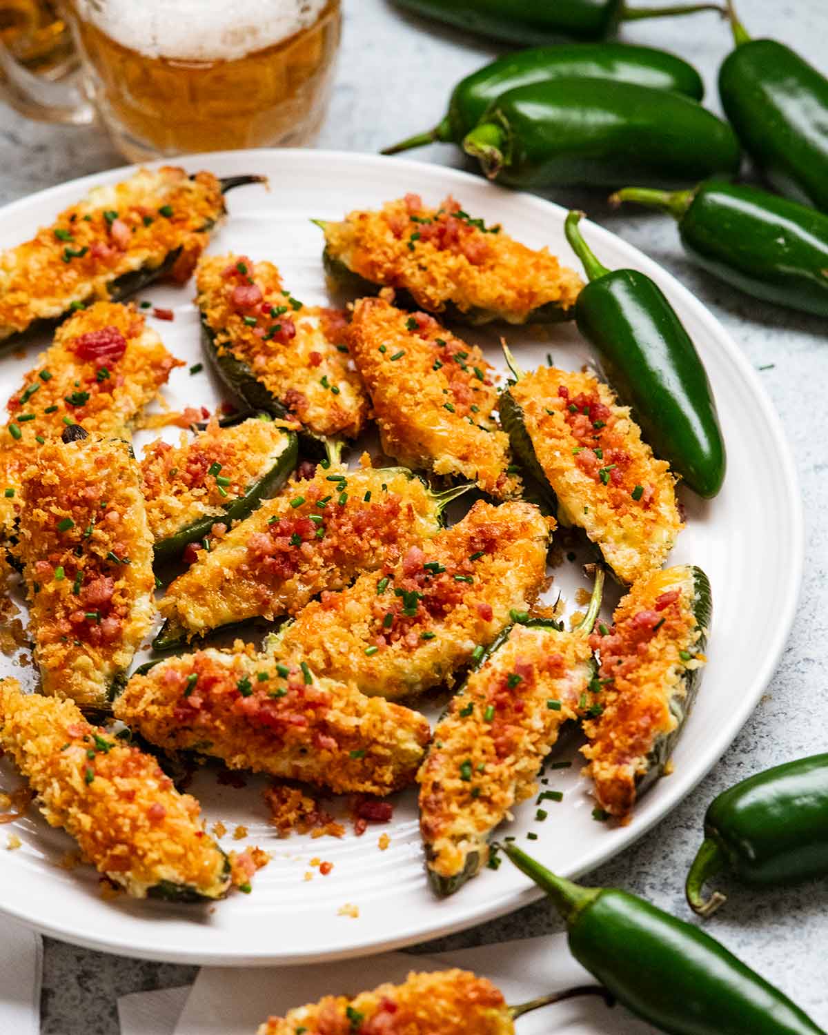 Platter of Jalapeño poppers