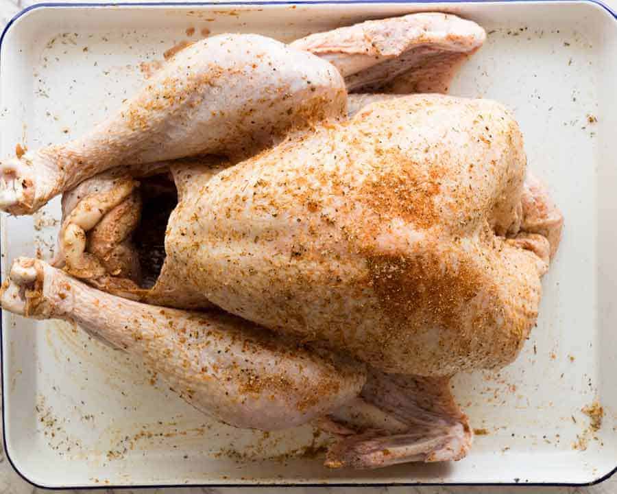 Dry brined turkey