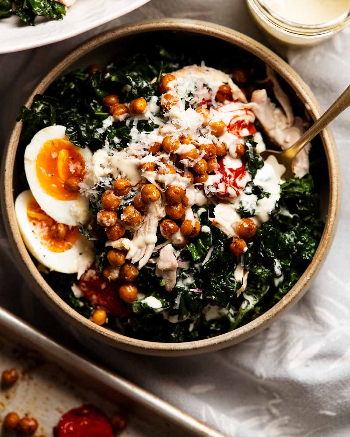 Bowl of Chicken Kale salad