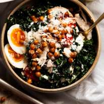 Bowl of Chicken Kale salad