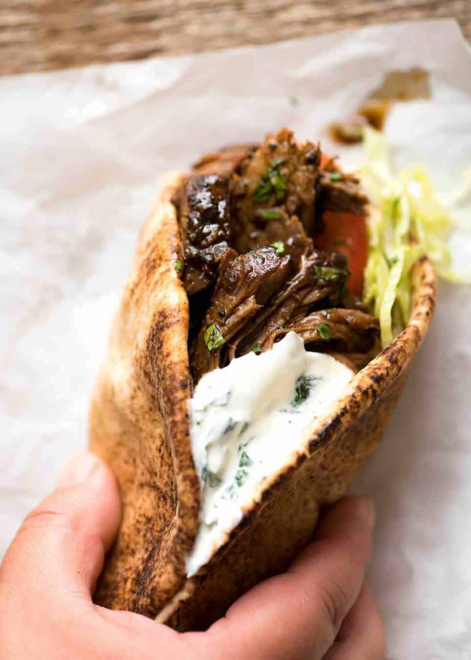 Slow Cooked Lamb Shawarma Wraps