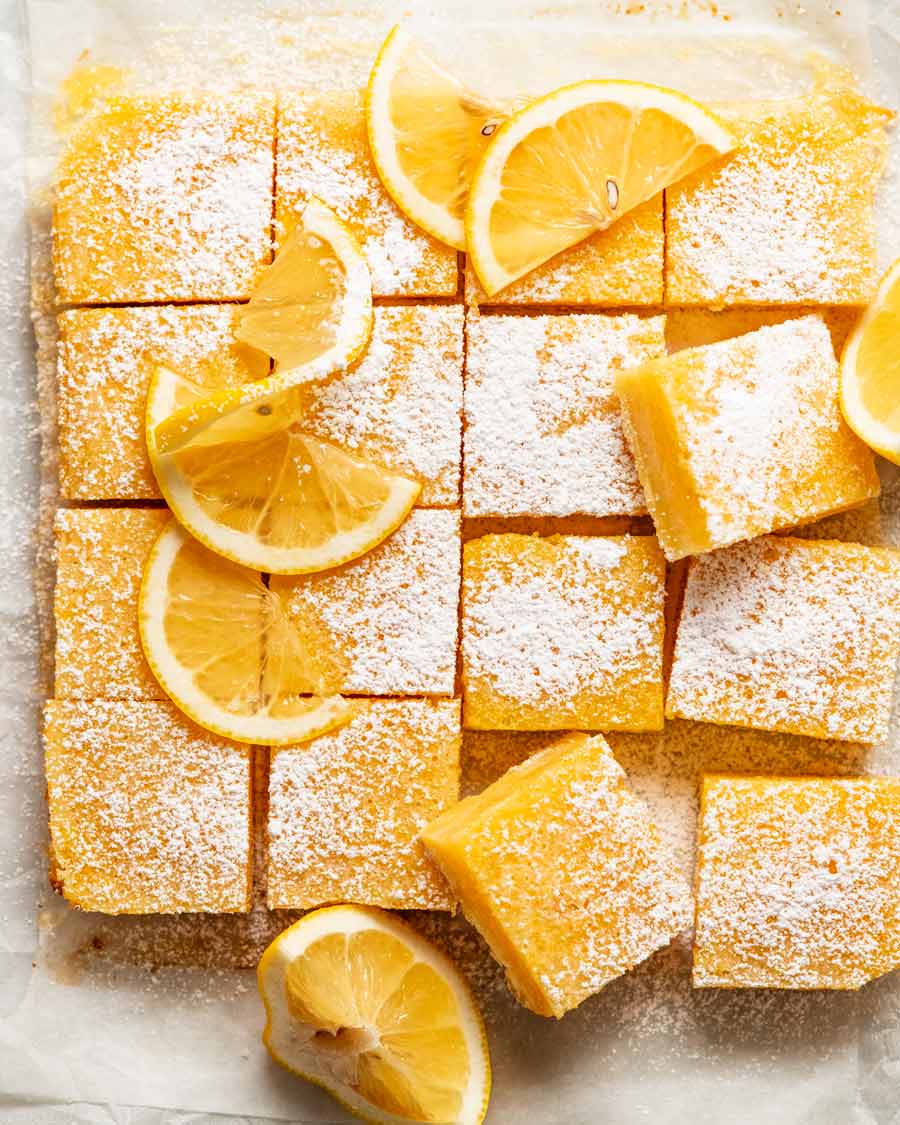 Easy Lemon Bars sliced