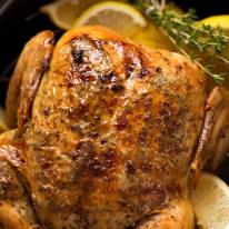 Slow Cooker Whole Roast Chicken - Lemon Garlic