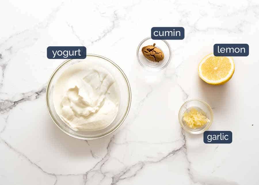 Lemon Yogurt Sauce for Lamb Koftas