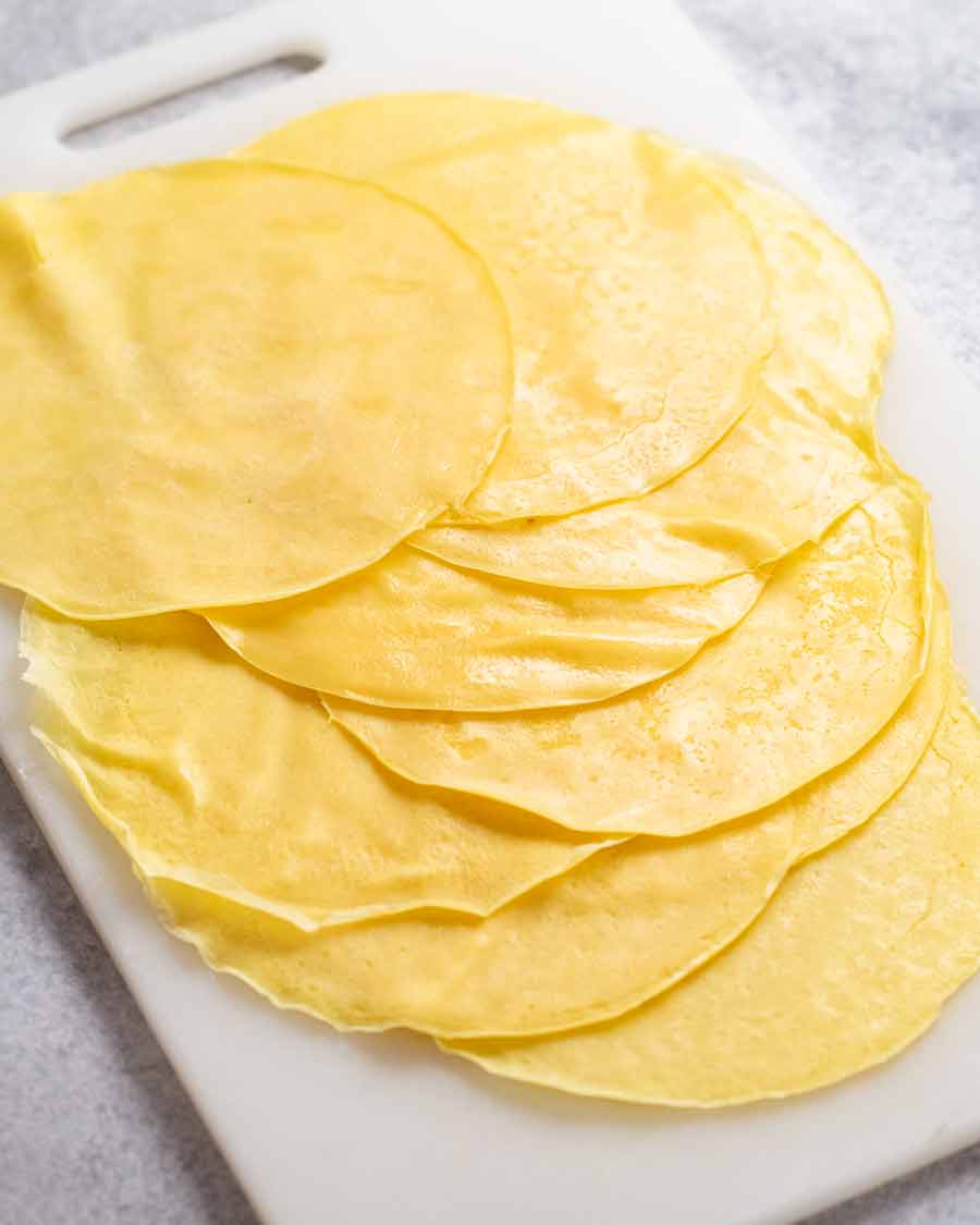 Mango pancake crepes