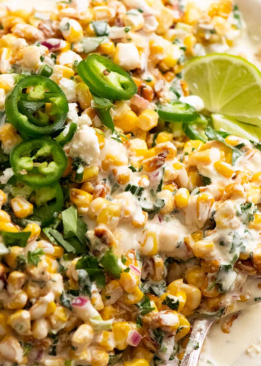 Close up of the best Mexican Corn Salad