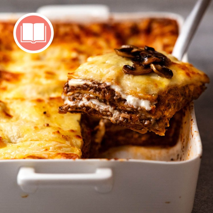 Mushroom lasagne from RecipeTin Eats "Dinner" cookbook by Nagi Maehashi