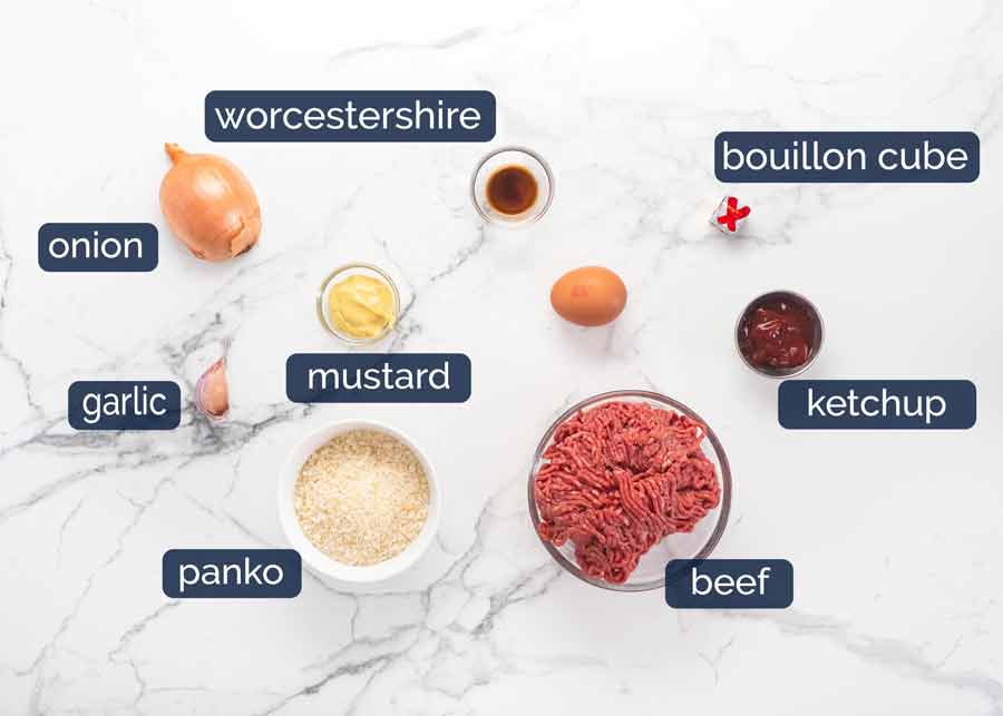 Ingredients in Salisbury steak meatballs