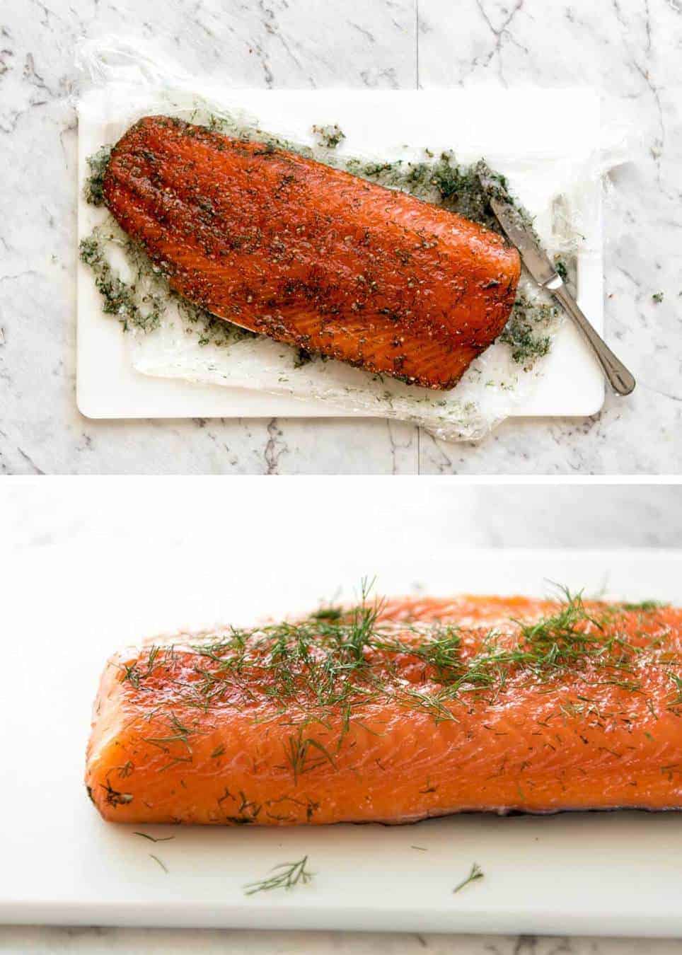 Homemade Cured Salmon Gravlax is arguably the easiest luxury food to make at home at a fraction of the cost of store bought! recipetineats.com