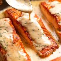 Creamy Herb & Garlic Salmon Sauce