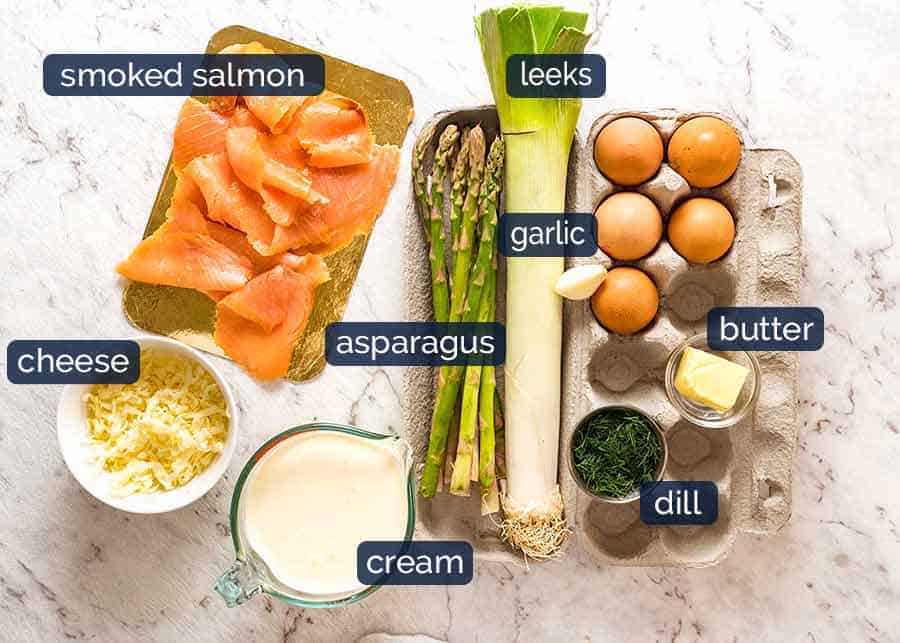 Ingredients in Salmon Quiche