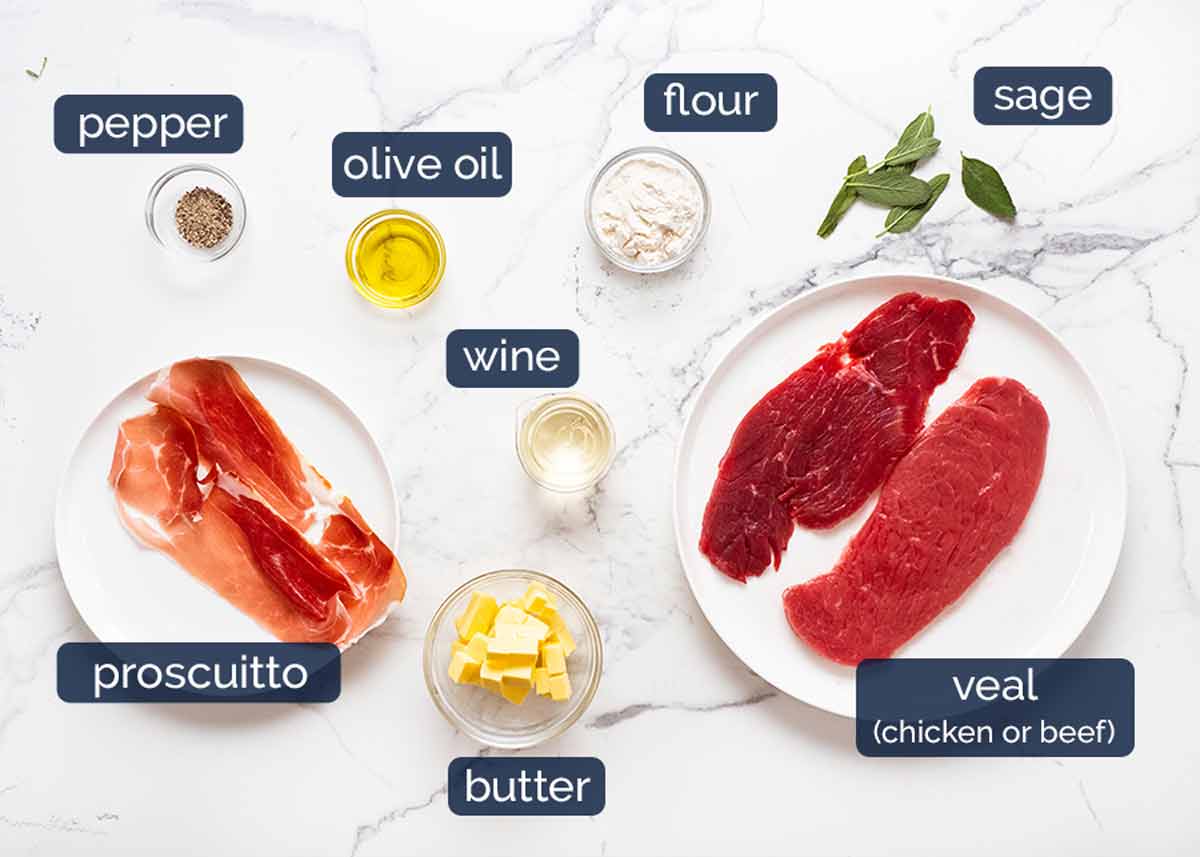 Saltimbocca ingredients