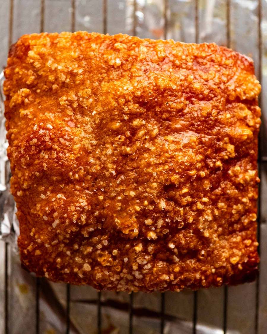 Crispy pork belly for banh mi