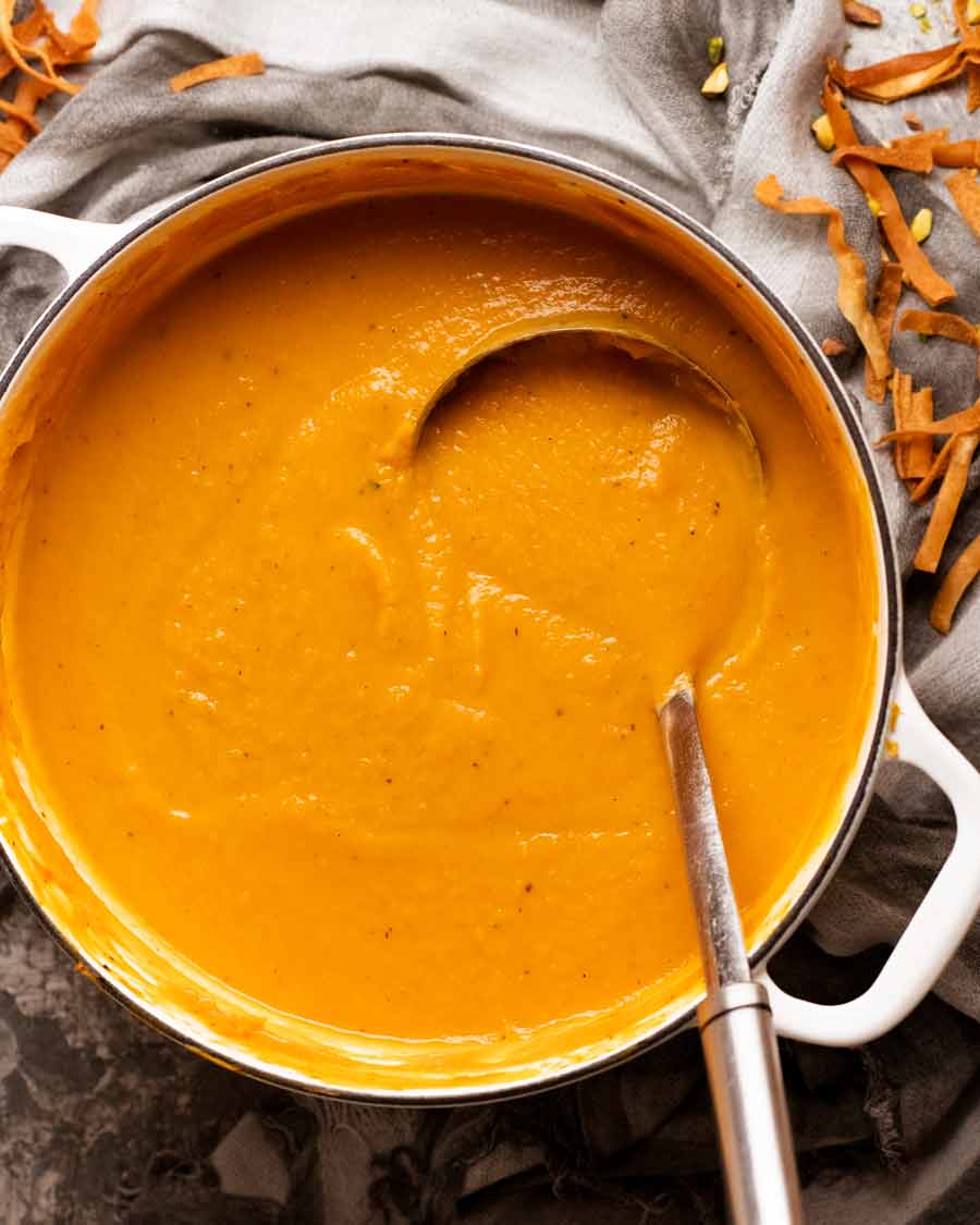 Freshly made Sweet potato soup