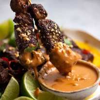 Thai Beef Satay Skewers with Peanut Sauce