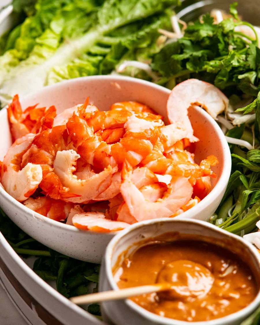 Prawns for Vietnamese lettuce wraps