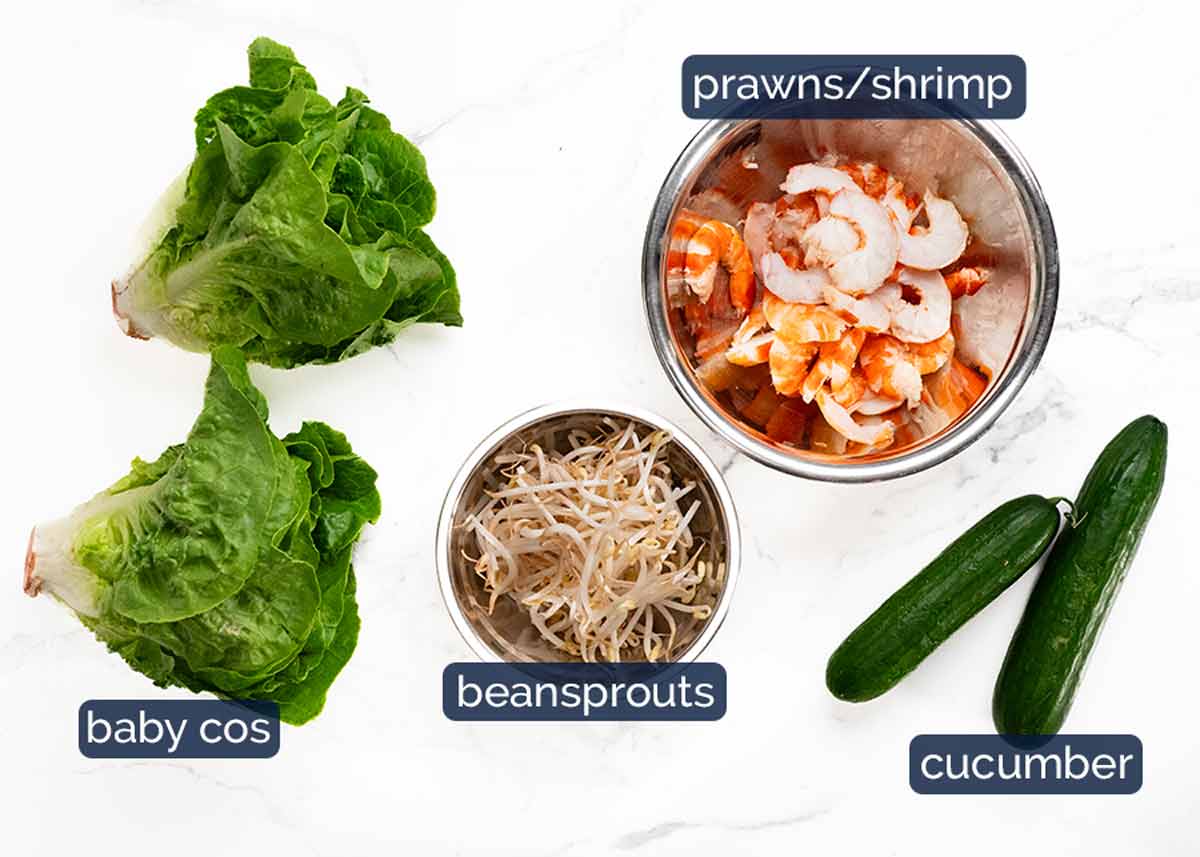 Vietnamese Lettuce Wraps with Prawns